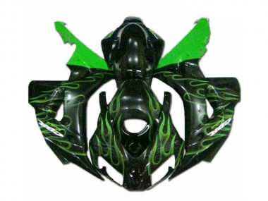 2006-2007 Grüne Flamme Schwarz CBR1000RR Motorrad Verkleidung