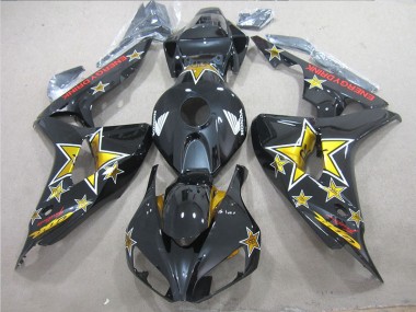 2006-2007 Schwarz Gelb ENERGY DRINK CBR1000RR Motorrad Verkleidung
