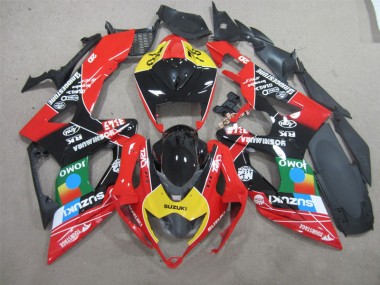 2006-2007 Schwarz Rot Gelb Jomo GSXR 600 Motorrad Verkleidung