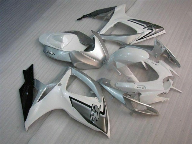 2006-2007 Weiß Silber GSXR 600/750 Motorrad Verkleidungen 2006-2007 Weiß Silber GSXR 600/750 Motorrad Verkleidungen
