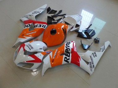 2006-2007 Weiß Und Orange Repsol CBR1000RR Motorrad Verkleidung