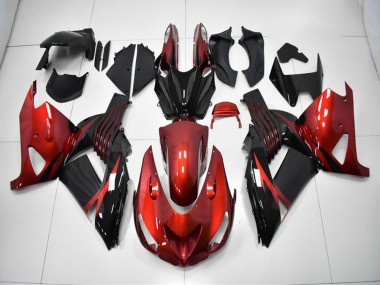 2006-2011 Rot Schwarz ZX14R ZZR1400 Motorrad Verkleidung