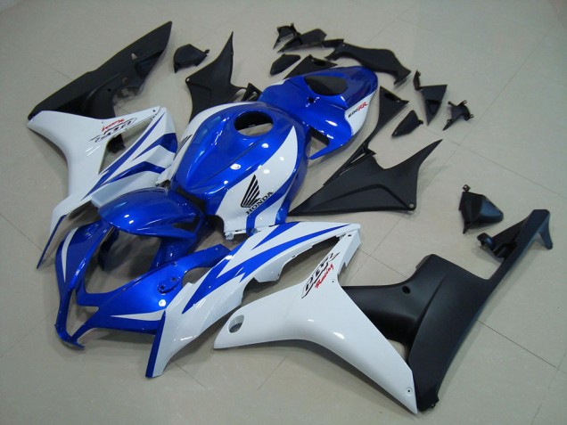 2007-2008 Blau Weiß Matt Schwarz CBR600RR Motorrad Verkleidung 2007-2008 Blau Weiß Matt Schwarz CBR600RR Motorrad Verkleidung