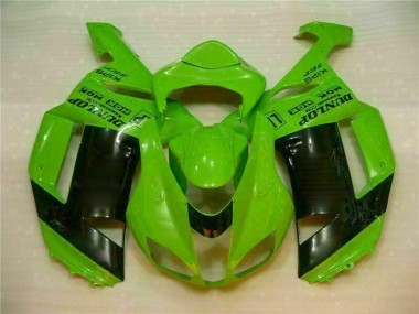 2007-2008 Grün Schwarzer Dunlop ZX6R Motorrad Verkleidung