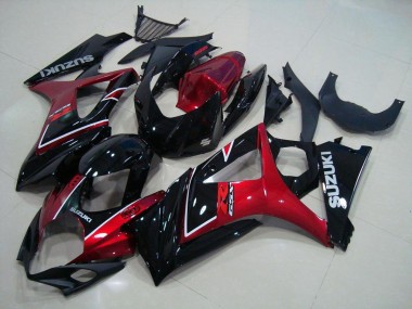 2007-2008 Rot Schwarz GSXR 1000 Motorrad Verkleidung