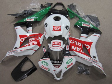 2007-2008 Rot Weiß San Carlo CBR600RR Motorrad Verkleidung