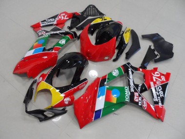 2007-2008 Rot und Grün GSXR 1000 Motorrad Verkleidung