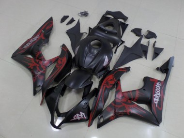 2007-2008 Schwarz Rot CBR600RR Motorrad Verkleidung