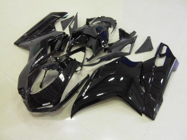 2007-2014 Glänzend Schwarz Ducati 848 1098 1198 Motorrad Verkleidung
