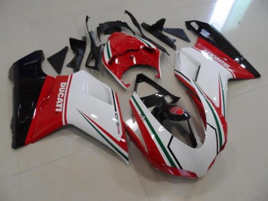 2007-2014 Rot Weiß Ducati 848 1098 1198 Motorrad Verkleidung