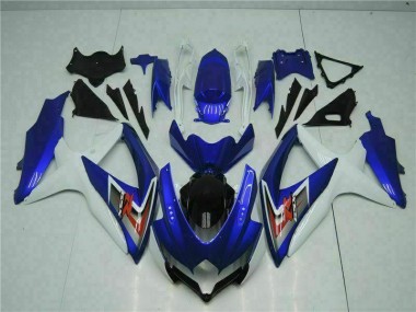 2008-2010 Blau Weiß GSXR 600/750 Motorrad Vollverkleidung