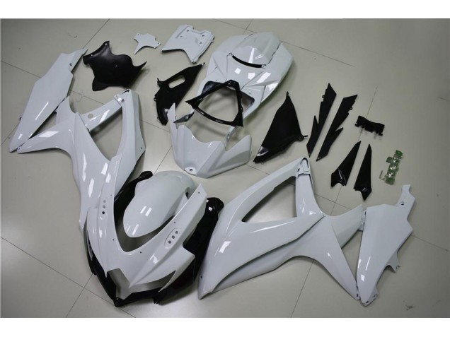 2008-2010 Glänzend Weiß GSXR 600/750 Motorrad Verkleidung 2008-2010 Glänzend Weiß GSXR 600/750 Motorrad Verkleidung