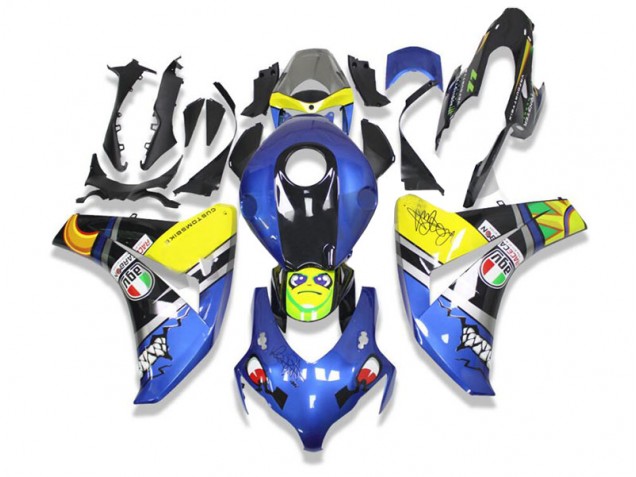 2008-2011 Blau Hai CBR1000RR Motorrad Verkleidung