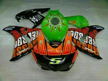 2008-2011 Grün Orange CBR1000RR Motorrad Verkleidung