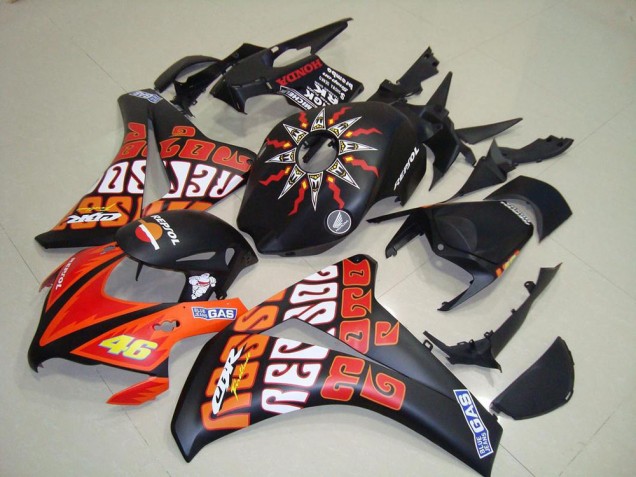 2008-2011 Rossi Matt Schwarz CBR1000RR Motorrad Verkleidung 2008-2011 Rossi Matt Schwarz CBR1000RR Motorrad Verkleidung