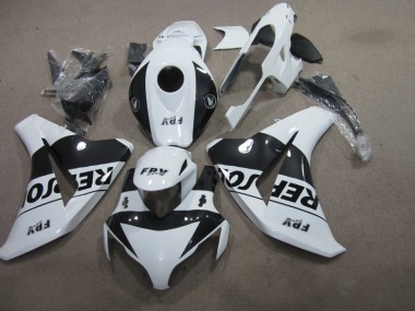 2008-2011 Schwarz Weiß Repsol CBR1000RR Motorrad Verkleidung