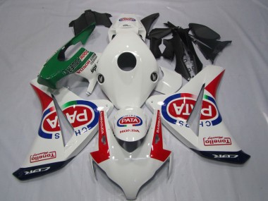 2008-2011 Weiß Rot PATA CBR1000RR Motorrad Verkleidungen