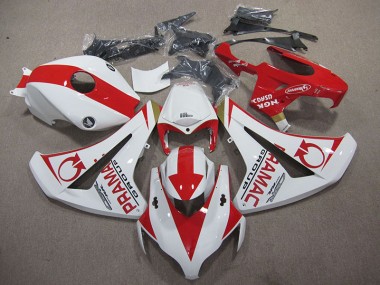 2008-2011 Weiß Rot PRAMAC CBR1000RR Motorrad Verkleidung