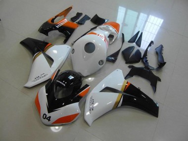 2008-2011 Weiß Und Schwarz Und Orange Rennen CBR1000RR Motorrad Verkleidung
