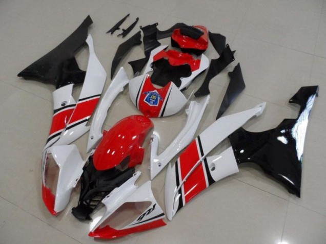 2008-2016 Rot Weiß Schwarz YZF R6 Motorrad Verkleidungen 2008-2016 Rot Weiß Schwarz YZF R6 Motorrad Verkleidungen