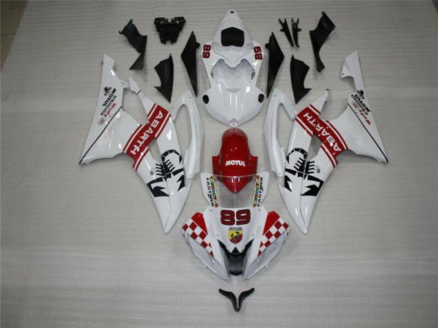 2008-2016 Weiß YZF R6 Motorrad Verkleidung Komplett Sets