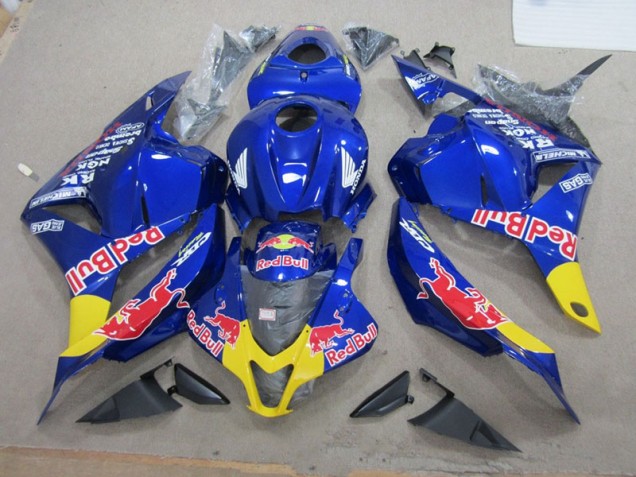 2009-2012 Blau Rot Bull CBR600RR Motorrad Verkleidungen 2009-2012 Blau Rot Bull CBR600RR Motorrad Verkleidungen