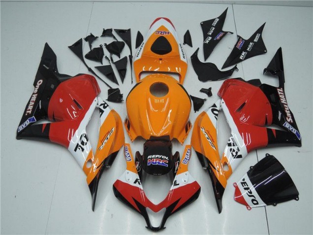 2009-2012 Orange Rot Schwarz Repsol CBR600RR Motorrad Verkleidung 2009-2012 Orange Rot Schwarz Repsol CBR600RR Motorrad Verkleidung