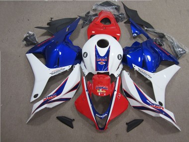 2009-2012 Rot Weiß Blau HRC CBR600RR Motorrad Verkleidung