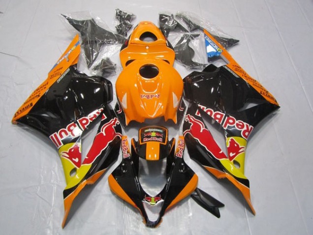 2009-2012 Schwarz Orange Rot Bull CBR600RR Motorrad Verkleidungen 2009-2012 Schwarz Orange Rot Bull CBR600RR Motorrad Verkleidungen
