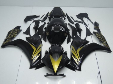 2012-2016 Glänzend Schwarz und Gold CBR1000RR Motorrad Verkleidung